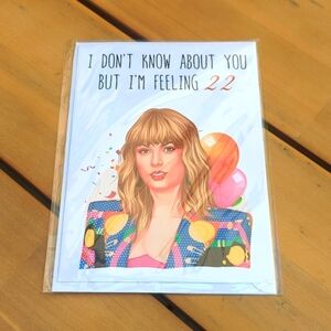 *RARE* 5 Taylor Swift greeting cards With Envelope - New